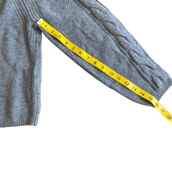 Banana Republic Italian Wool Cable Knit Sweater Sz L Fisherman Old Money Preppy - Picture 15 of 15